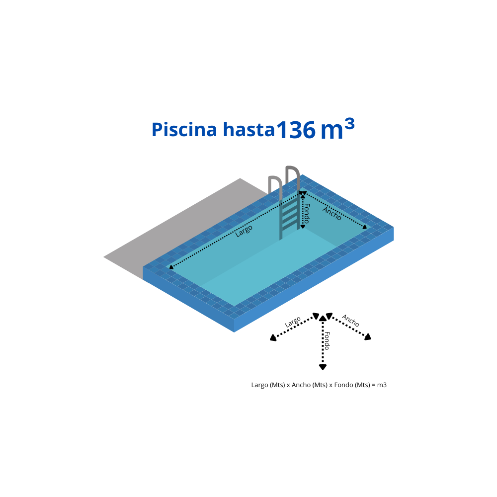 Piscina hasta 136.000 lts