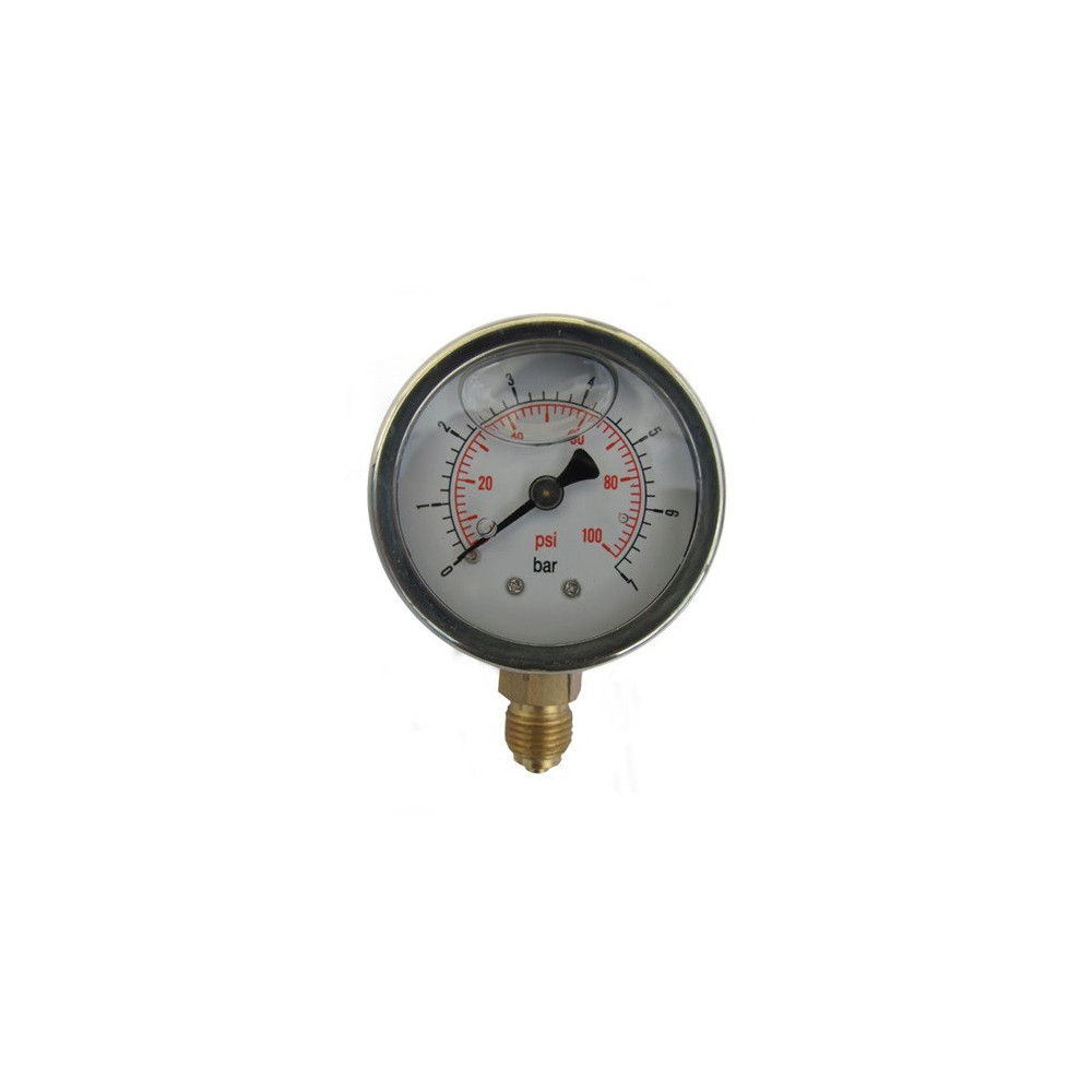 Manómetro glicerina 0 - 17 bar (250 psi) carcasa inox.